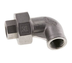 90deg Angled Union Connector Rp3/8'' Female Stainless Steel Flat Seal PTFE 16bar (224.8psi)