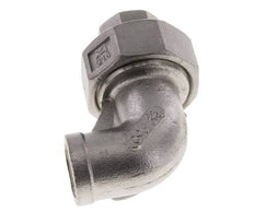 90deg Angled Union Connector Rp3/8'' Female Stainless Steel Flat Seal PTFE 16bar (224.8psi)