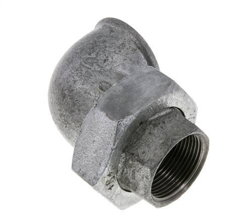 90deg Angled Union Connector Rp1 1/4'' Female Cast Iron Flat Seal Centellen 25bar (351.25psi)