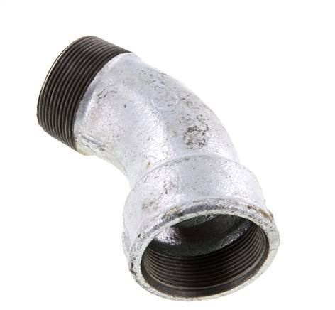 Elbow Fitting 45deg R2'' Male x Rp2'' Female Cast Iron 25bar (351.25psi)