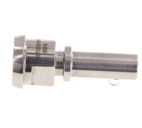 DIN 11851 Sanitary (Dairy) Fitting 28mm Cone x 1/2 inch (13 mm) Hose Pillar Stainless Steel Safety Collar