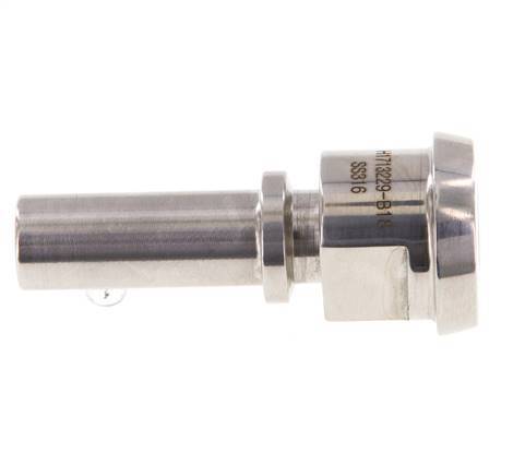 DIN 11851 Sanitary (Dairy) Fitting 28mm Cone x 1/2 inch (13 mm) Hose Pillar Stainless Steel Safety Collar