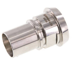DIN 11851 Sanitary (Dairy) Fitting 50mm Cone x 1 1/4 inch (32 mm) Hose Pillar Stainless Steel Safety Collar