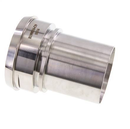 DIN 11851 Sanitary (Dairy) Fitting 100mm Cone x 3 inch (75 mm) Hose Pillar Stainless Steel Safety Collar