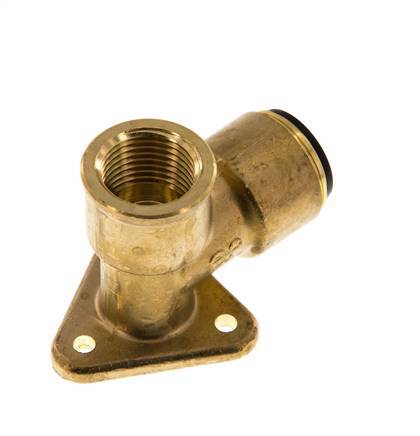 Wall-mounted Socket G1/2'' Female x 15 mm Push-in Brass 16bar (224.8psi)