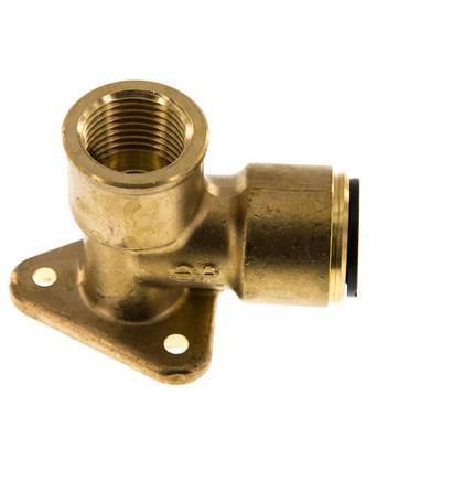 Wall-mounted Socket G1/2'' Female x 15 mm Push-in Brass 16bar (224.8psi)