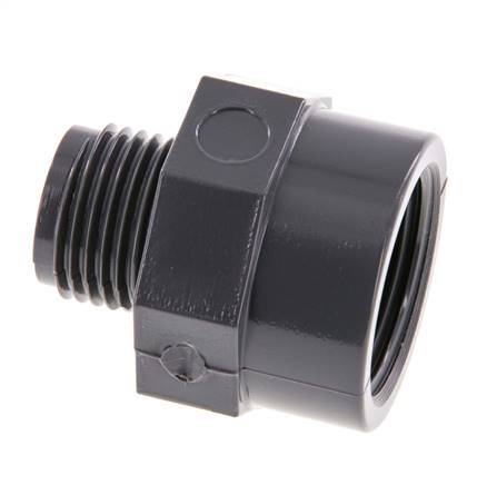 Reducing Adapter G1/2'' Male x Rp3/4'' Female PVC-U 16bar (224.8psi) EN 1452-3 [2 Pieces]