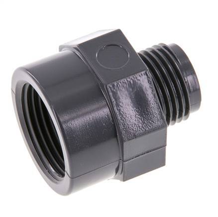 Reducing Adapter G1/2'' Male x Rp3/4'' Female PVC-U 16bar (224.8psi) EN 1452-3 [2 Pieces]