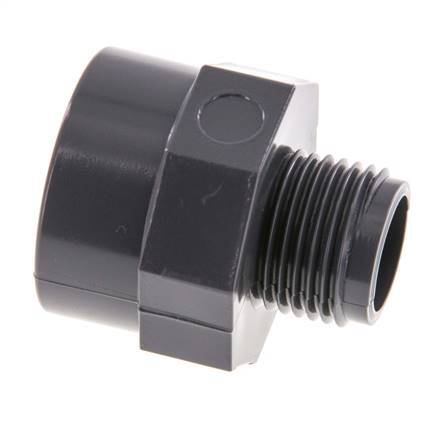 Reducing Adapter G1/2'' Male x Rp3/4'' Female PVC-U 16bar (224.8psi) EN 1452-3 [2 Pieces]