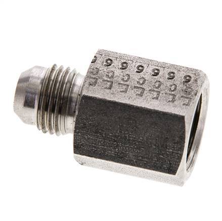 JIC Reducing Nipple G3/8'' Female x UNF 9/16''-18 Male Stainless Steel 275bar (3863.75psi)