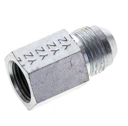 JIC Reducing Nipple G3/8'' Female x UNF 3/4''-16 Male Steel 275bar (3863.75psi)
