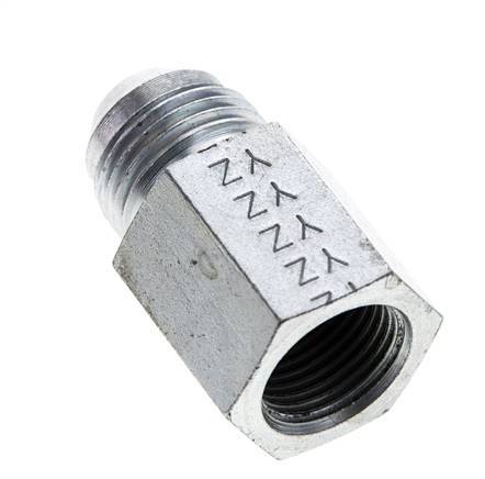 JIC Reducing Nipple G3/8'' Female x UNF 3/4''-16 Male Steel 275bar (3863.75psi)