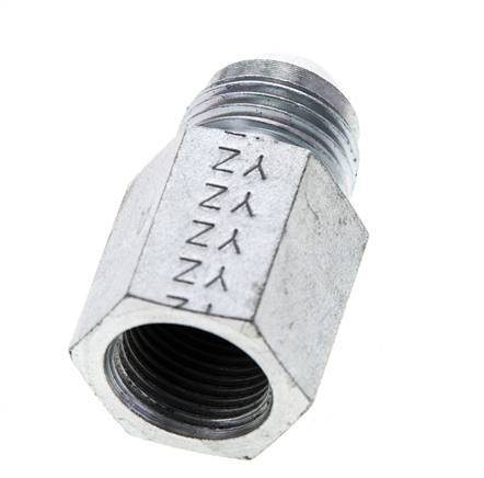JIC Reducing Nipple G3/8'' Female x UNF 3/4''-16 Male Steel 275bar (3863.75psi)