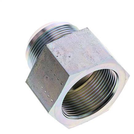 JIC Reducing Nipple G1 1/2'' Female x UN 1-7/8''-12 Male Steel 105bar (1475.25psi)