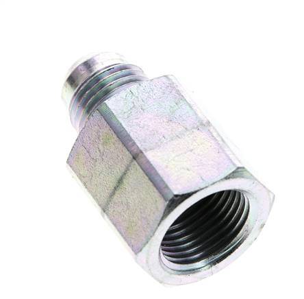 JIC Reducing Nipple G3/8'' Female x UNF 9/16''-18 Male Steel 275bar (3863.75psi)