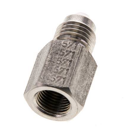 JIC Reducing Nipple G1/8'' Female x UNF 7/16''-20 Male Stainless Steel 310bar (4355.5psi)