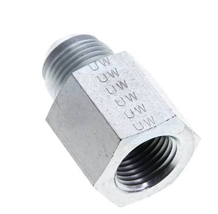 JIC Reducing Nipple UNF 7/8''-14 Male x 1/2'' NPT Female Steel 210bar (2950.5psi)