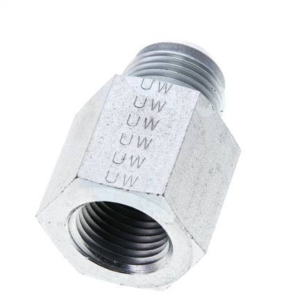 JIC Reducing Nipple UNF 7/8''-14 Male x 1/2'' NPT Female Steel 210bar (2950.5psi)