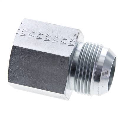 JIC Reducing Nipple UN 1-5/16''-12 Male x 1'' NPT Female Steel 140bar (1967.0psi)