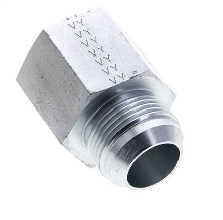 JIC Reducing Nipple UN 1-5/16''-12 Male x 1'' NPT Female Steel 140bar (1967.0psi)