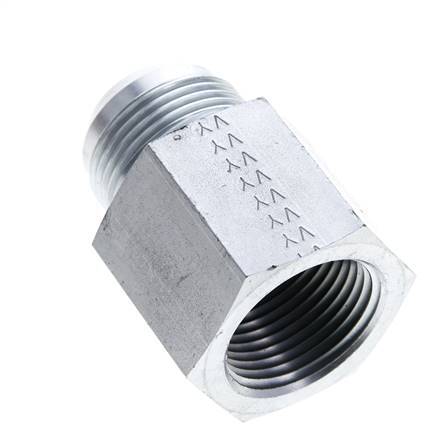 JIC Reducing Nipple UN 1-5/16''-12 Male x 1'' NPT Female Steel 140bar (1967.0psi)