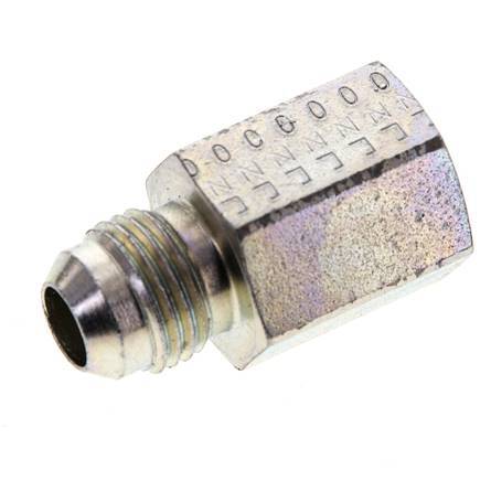 JIC Reducing Nipple UNF 9/16''-18 Male x 1/4'' NPT Female Steel 275bar (3863.75psi)