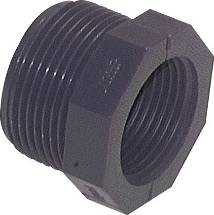 Reducing Ring Rp3/4'' Female x G3/4'' Male PVC-U 16bar (224.8psi) EN 1452-3 [5 Pieces]