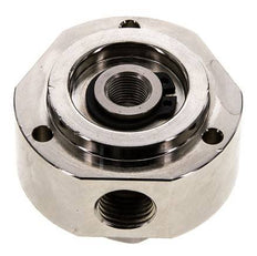 3-Way Rotary Joint 1/8'' x 1/4'' x3/8'' Nickel-plated Brass FKM 12bar (168.6psi)