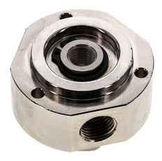 3-Way Rotary Joint 1/8'' x 1/4'' x3/8'' Nickel-plated Brass FKM 12bar (168.6psi)