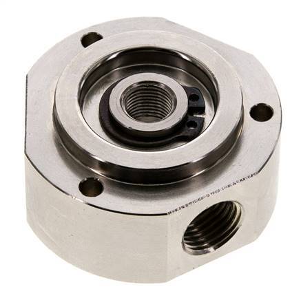 3-Way Rotary Joint 1/8'' x 1/4'' x3/8'' Nickel-plated Brass PUR 12bar (168.6psi)
