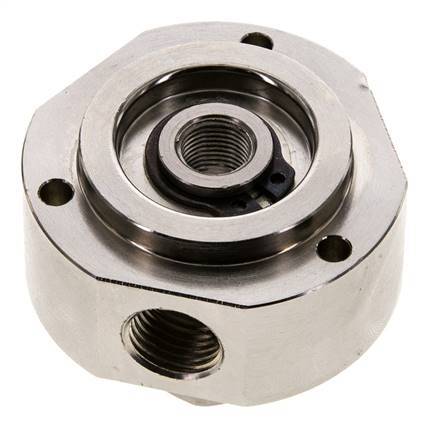 3-Way Rotary Joint 1/8'' x 1/4'' x3/8'' Nickel-plated Brass PUR 12bar (168.6psi)