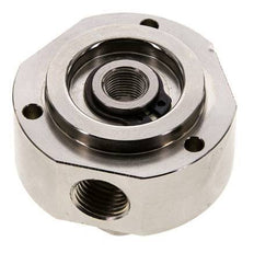 3-Way Rotary Joint 1/8'' x 1/4'' x3/8'' Nickel-plated Brass PUR 12bar (168.6psi)