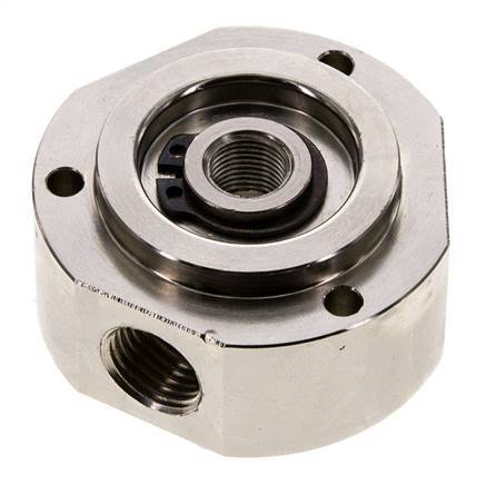 3-Way Rotary Joint 1/8'' x 1/4'' x3/8'' Nickel-plated Brass PUR 12bar (168.6psi)