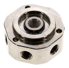 6-Way Rotary Joint 1/8'' x3/8'' Nickel-plated Brass PUR 0bar (0.0psi)