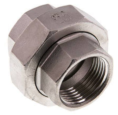 Union Straight Connector Rp1'' Female Stainless Steel Flat Seal PTFE 16bar (224.8psi)