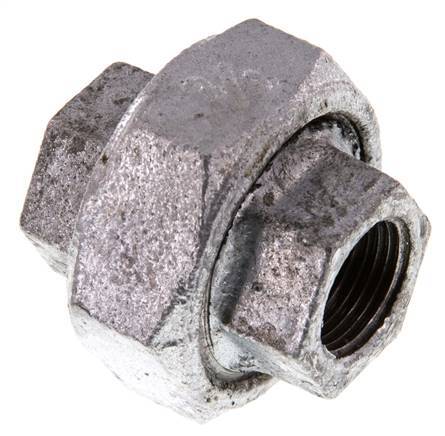 Union Straight Connector Rp3/8'' Female Cast Iron Flat Seal 25bar (351.25psi)