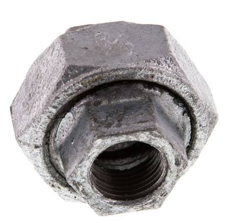Union Straight Connector Rp3/8'' Female Cast Iron Flat Seal 25bar (351.25psi)
