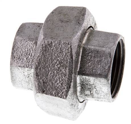 Union Straight Connector Rp1'' Female Cast Iron Flat Seal 25bar (351.25psi)
