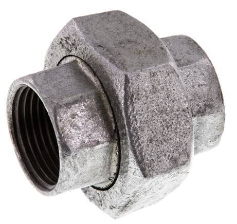 Union Straight Connector Rp1'' Female Cast Iron Flat Seal 25bar (351.25psi)