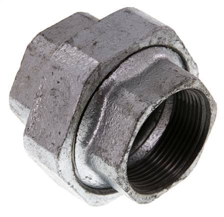 Union Straight Connector Rp1 1/2'' Female Cast Iron Flat Seal 25bar (351.25psi)