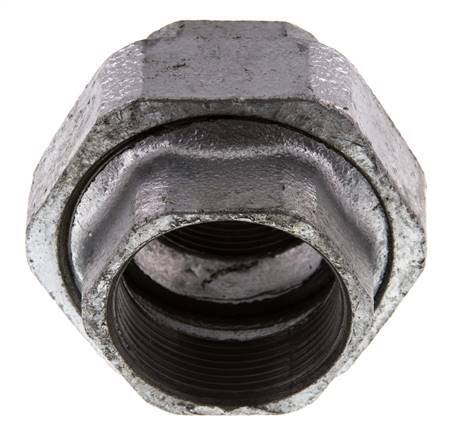 Union Straight Connector Rp1 1/2'' Female Cast Iron Flat Seal 25bar (351.25psi)