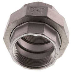 Union Straight Connector Rp1 1/2'' Female Stainless Steel Flat Seal PTFE 16bar (224.8psi)