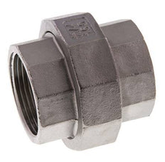 Union Straight Connector Rp1 1/4'' Female Stainless Steel Flat Seal PTFE 16bar (224.8psi)