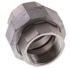 Union Straight Connector Rp1 1/4'' Female Stainless Steel Flat Seal PTFE 16bar (224.8psi)
