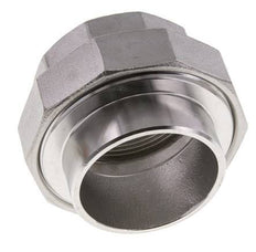 Union Straight Connector Rp2'' Female x 60.3mm Weld End Stainless Steel Flat Seal PTFE 150bar (2107.5psi)