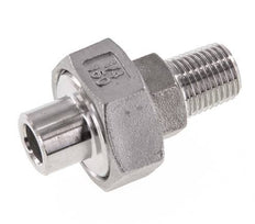 Union Straight Connector R1/4'' Male x 13.5mm Weld End Stainless Steel Conical Seal 16bar (224.8psi)