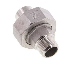 Union Straight Connector R3/8'' Male x 17.2mm Weld End Stainless Steel Conical Seal 16bar (224.8psi)