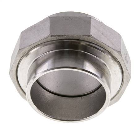 Union Straight Connector 60.3mm Weld End Stainless Steel Conical Seal 16bar (224.8psi)