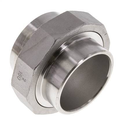 Union Straight Connector 60.3mm Weld End Stainless Steel Conical Seal 16bar (224.8psi)