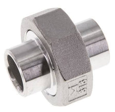 Union Straight Connector 21.3mm Weld End Stainless Steel Conical Seal 16bar (224.8psi)